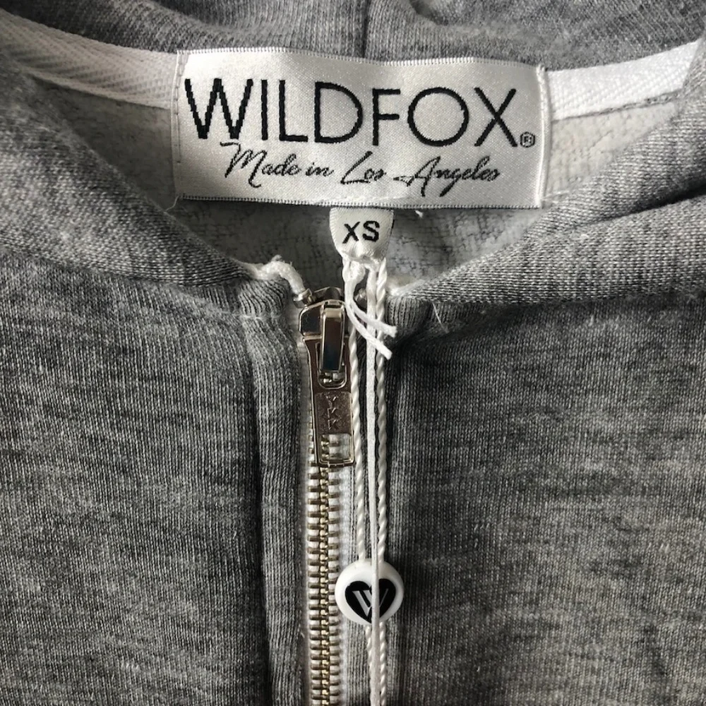 NWT Wildfox Feminist Hero Gray White Zip Hoodie XS